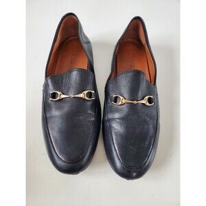 Coach Black Leather Haley Horsebit Loafers Size 7 B Womens Slip On Shoes Flats